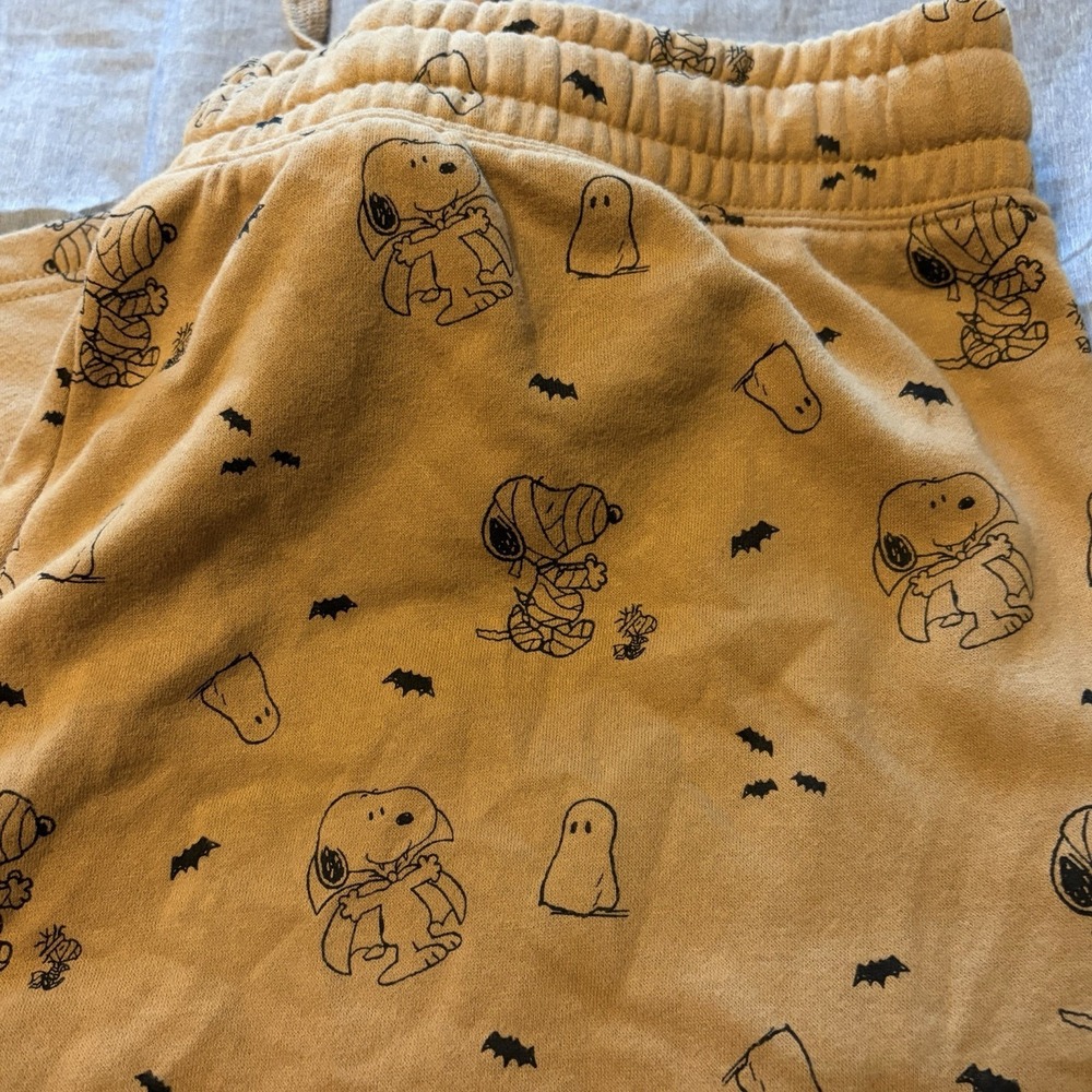 American Eagle AE Lounge Snoopy Halloween PJ Pants XL NWT Mummy Ghost - Picture 5 of 6